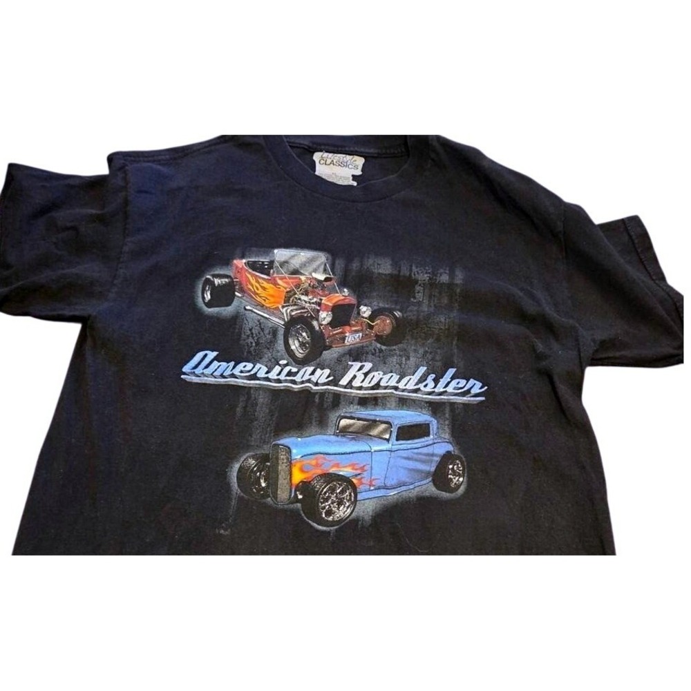 Lifestyle Classics American Roadster T-Shirt Mens XL Black‎ Hot Rod Graphic Tee